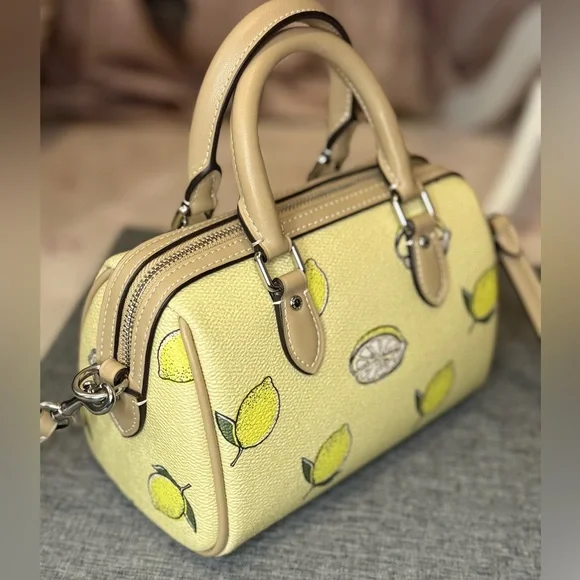 NWT Coach Mini Rowan Lemon (NYC) Crossbody Satchel - Picture 4 of 15